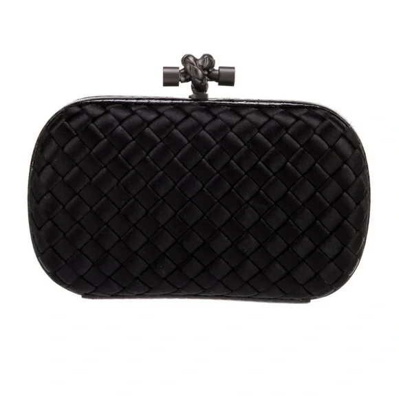 COPY - Bottega Veneta Intrecciato Knot Clutch with Snakeskin Trim - Picture 4 of 10